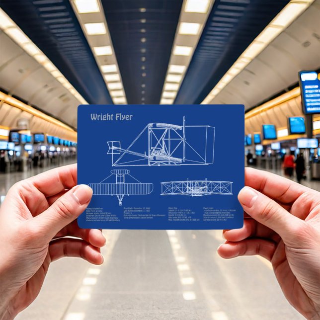 Cartão Postal Folheto do Wright - Planos de desenho do avião (Criador carregado)