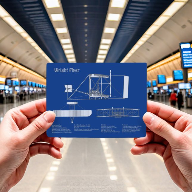 Cartão Postal Folheto Wright - Planos de desenho de projeto de a (Criador carregado)