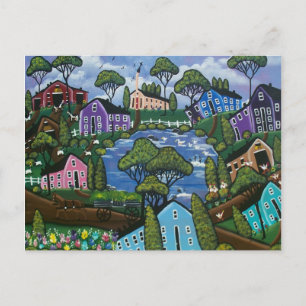 Cartão Postal Folk ART Spirits Of the Heart BY LORI postal