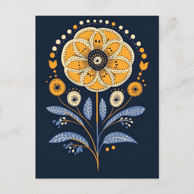 Cartão Postal Folk Bloom #235 (Frente)