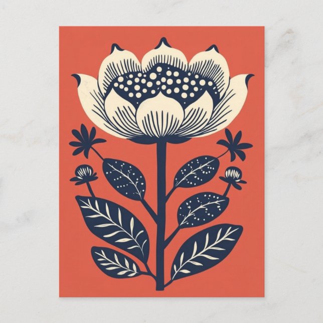 Cartão Postal Folk Bloom #254 (Frente)