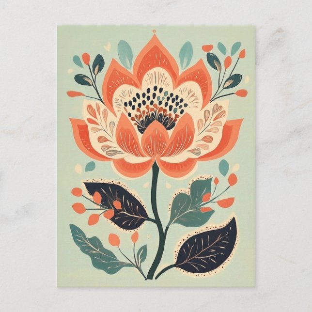 Cartão Postal Folk Bloom N.O 275 (Frente)