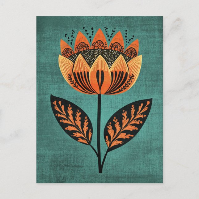 Cartão Postal Folk Bloom No.256 (Frente)