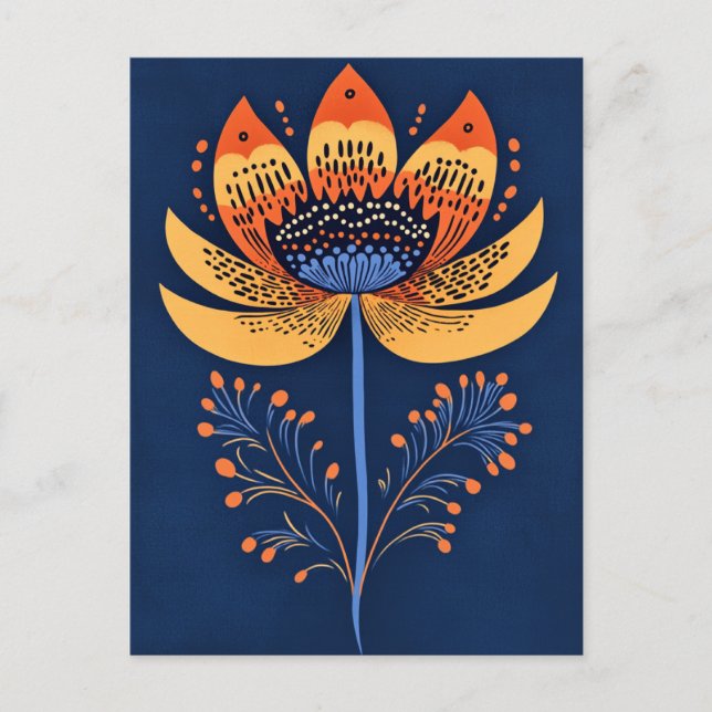 Cartão Postal Folk Bloom No.261 (Frente)