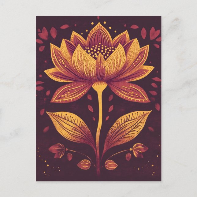 Cartão Postal Folk Bloom No.265 (Frente)