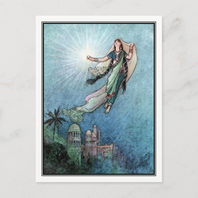 Cartão Postal Folk Tales of Bengal by Warwick Goble (Frente)