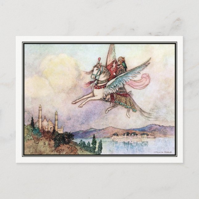 Cartão Postal Folk Tales of Bengal by Warwick Goble (Frente)