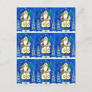 CARTÃO POSTAL FOLKART BALTIMORE QUILADO PAI NATAL PRIMITIVO