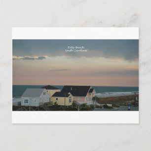 Cartão Postal Folly Beach Pastel