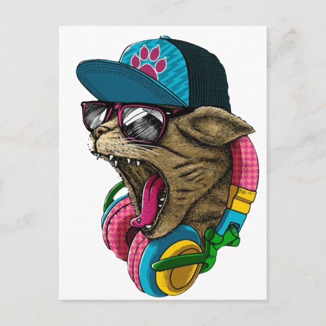 Cartão Postal Fone de ouvido (Frente)