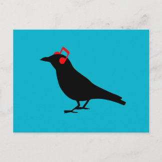 Cartão Postal Fones de ouvido Raven
