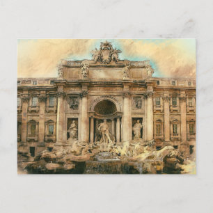 Cartão Postal Fontana di Trevi