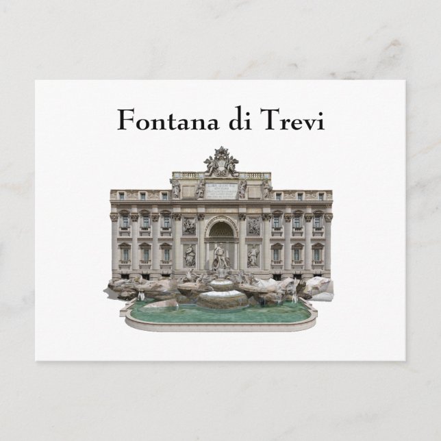Cartão postal: Fontana di Trevi Fountain (Frente)