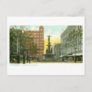 Cartão Postal Fonte Antiga/Praça do Governo, Cincinnati