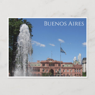 Cartão Postal fonte casa rosada