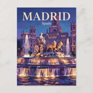 Cartão Postal Fonte Cibeles Espanha