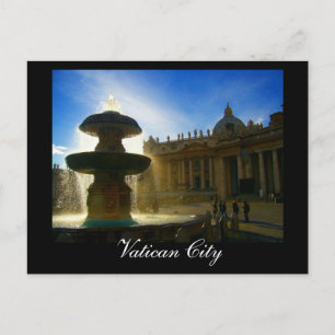 Cartão Postal fonte da cidade vaticano