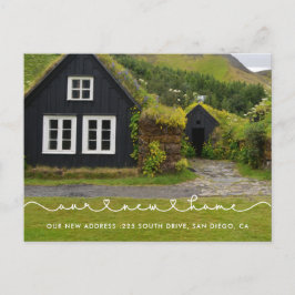 Cartão Postal Fonte de coração de ligação cômoda Nossa nova casa