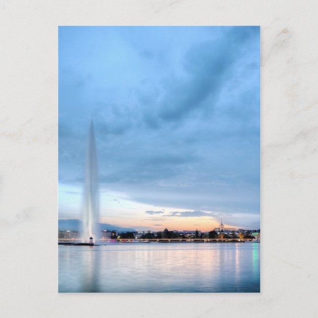 Cartão Postal Fonte de Genebra, Suiça (Frente)