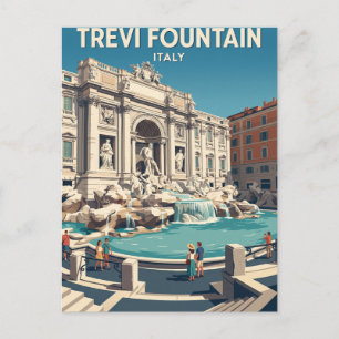 Cartão Postal Fonte de Trevi Itália