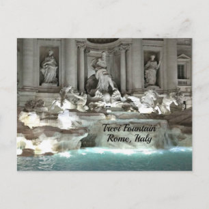 Cartão Postal Fonte de Trevi, Roma Itália