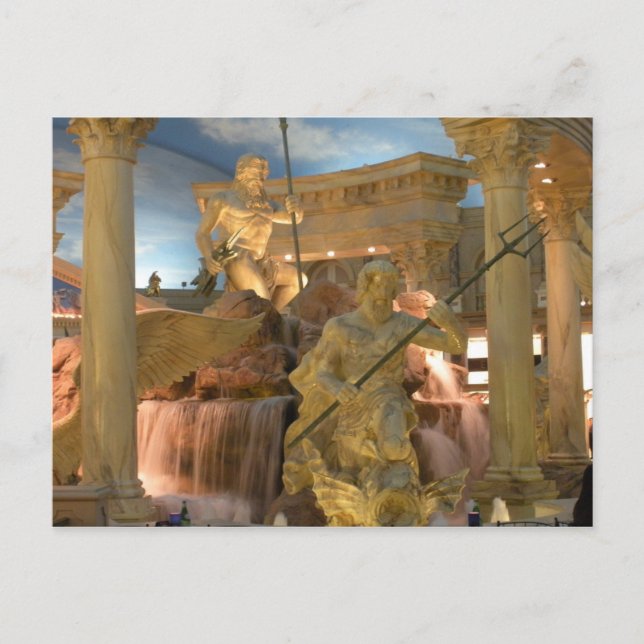 Cartão Postal Fonte dos deuses (Zeus) (Frente)