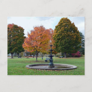Cartão Postal Fonte em Lyndonville, Vermont, Bandstand Park
