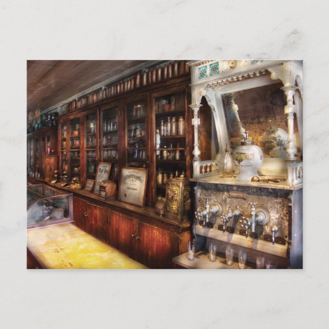 Cartão Postal Fonte local de refrigerantes (Frente)