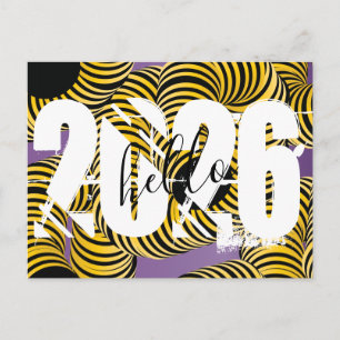 Cartão Postal Fonte Negrito Trippy Ano Novo 2026