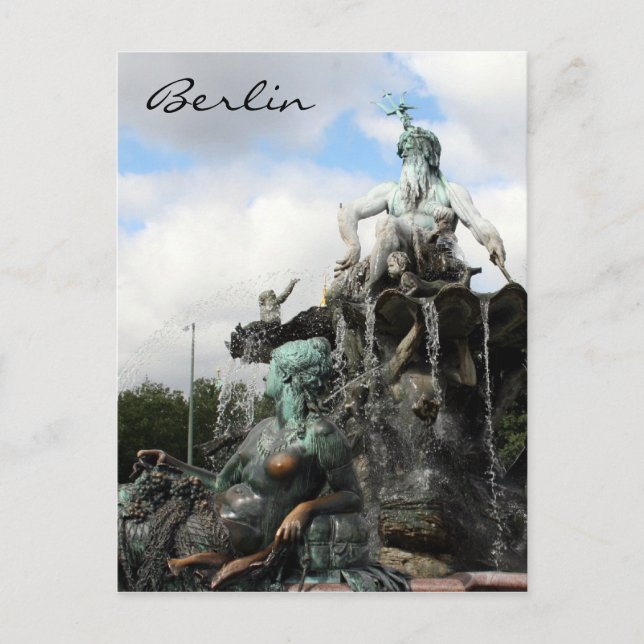 Cartão Postal fonte neptunbrunnen (Frente)