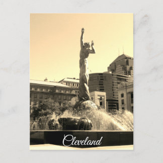 Cartão Postal Fonte Sepia Cleveland