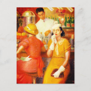 Cartão Postal Fonte Soda - William Glackens (1935)