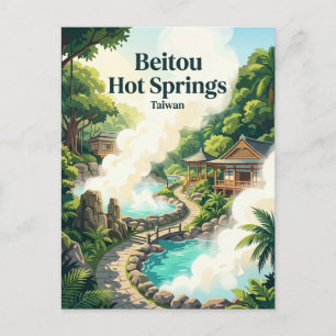 Cartão Postal Fontes termais de Beitou Taiwan
