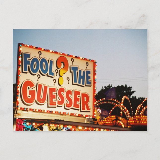Cartão Postal Fool the Guesser (Frente)