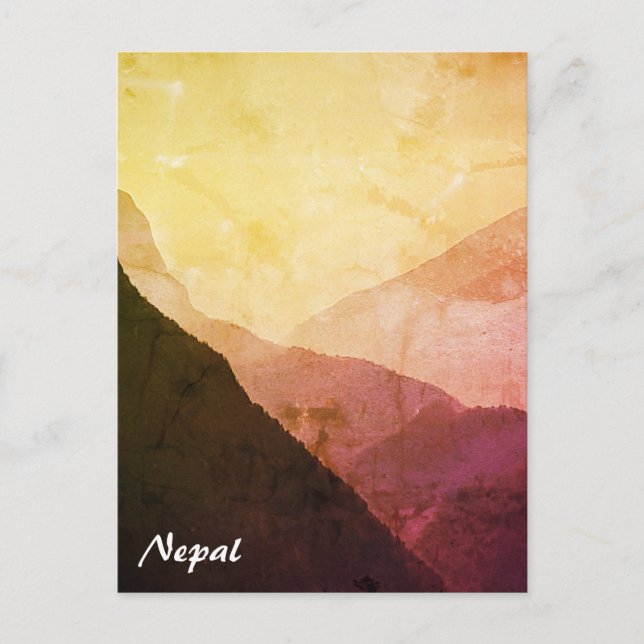 Cartão Postal Foothill of Everest, vintage Himalayas, Nepal (Frente)