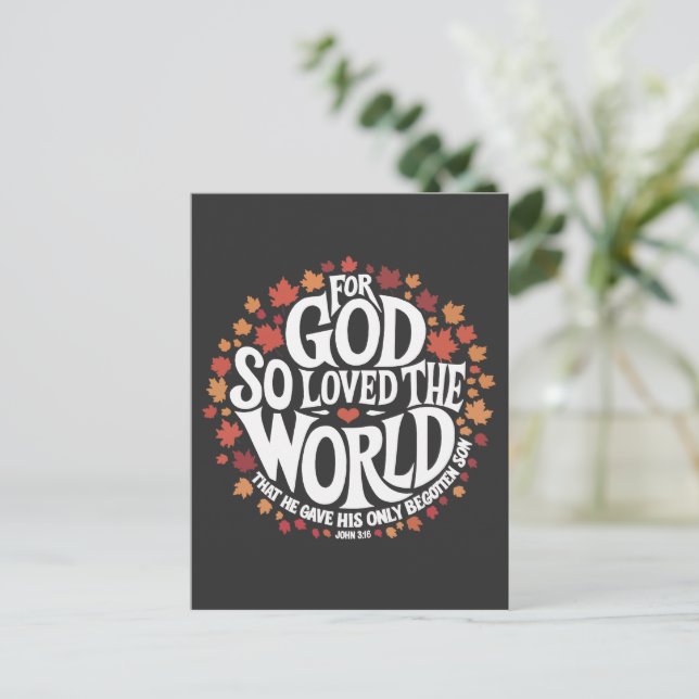 Cartão Postal For God So Loved the World (Em pé/Frente)