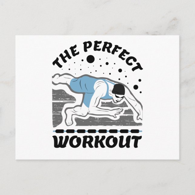 Cartão Postal For The Swimmer - The Perfect Workout Swim (Frente)