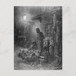 Cartão Postal Fora de Billingsgate, vista do Harrow Alley