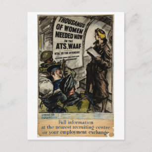 Cartão Postal Força Aérea Recrutamento ATS_Propaganda Poster