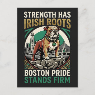 Cartão Postal Força Tem Raízes Irlandesas Bulldog