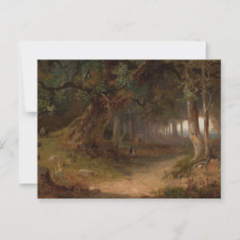 Cartão Postal Forest Edge - Józef Szermentowski