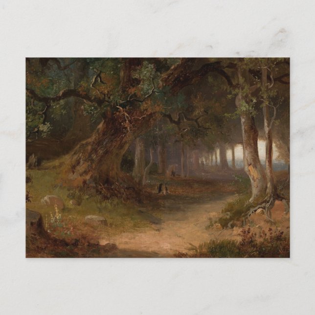 Cartão Postal Forest Edge - Józef Szermentowski (Frente)