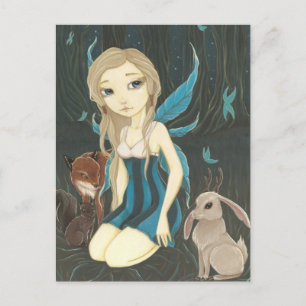 Cartão Postal Forest Night- Fairy Jackalope