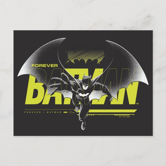 Cartão Postal Forever Batman Atingindo Gráfico (Frente)