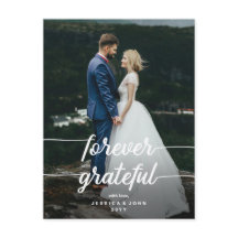 Forever Grateful Script Photo Casamento Obrigado