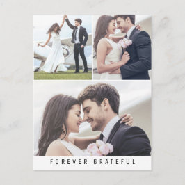 Cartão Postal Forever Grateful Simple 3 Fotografia Casamento Obr