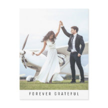 Forever Grateful Simple Photo Weding Obrigado