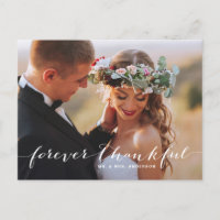 Forever O Feliz Casamento Fotográfico Obrigado Car