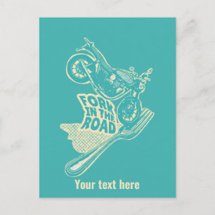 Cartão Postal Fork no acidente de moto rodoviário