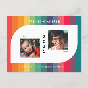 Cartão Postal Forma geométrica colorida retrógrada Foto de gra